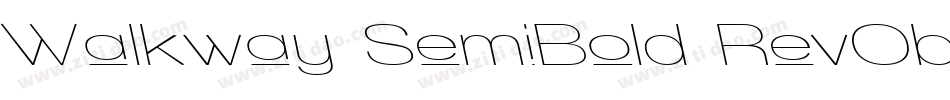 Walkway SemiBold RevOblique字体转换